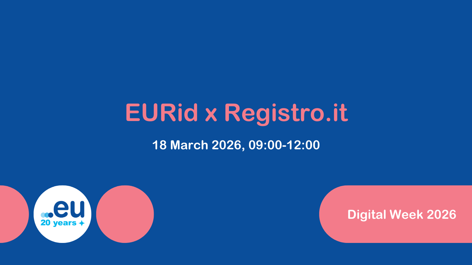 Digital Week 2026 – EURid x Registro.it