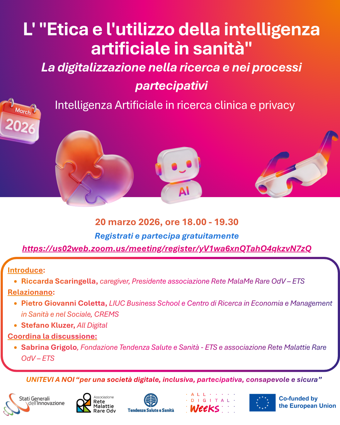 Etica e utilizzo dell’intelligenza artificiale in sanità: la digitalizzazione nella ricerca e nei processi partecipativi – “Conoscere l’intelligenza artificiale per saper scegliere”